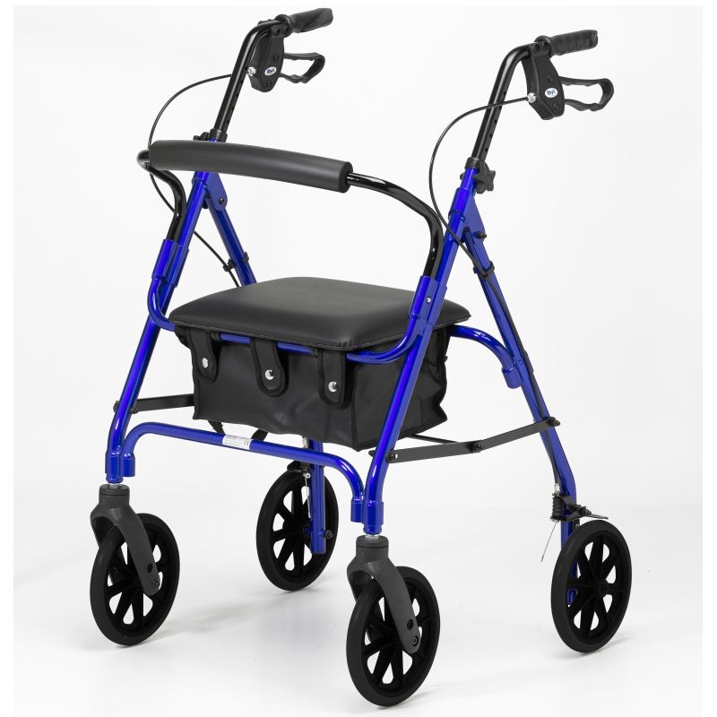 Four-Wheeled Walkers with Seats