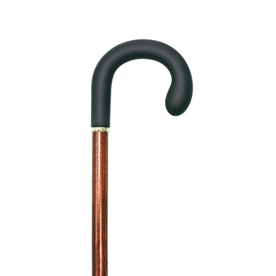 Hardwood Walking Cane with Soft Crook Handle