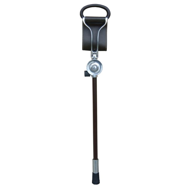 Adjustable Black Promenade Shooting Stick Seat with Interchangeable Rubber or Spiked Ferrule