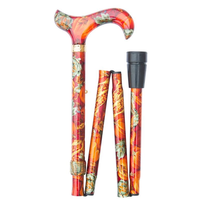 Adjustable Folding Derby Handle Harvest Festival Walking Stick