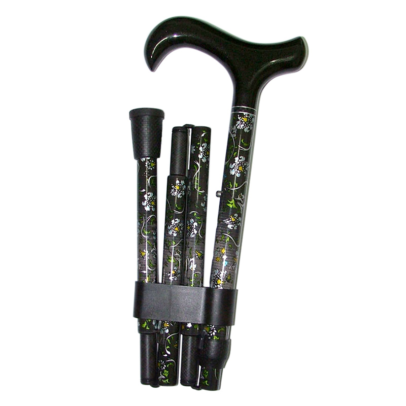 Adjustable Folding Carbon Fibre Ladies Walking Stick