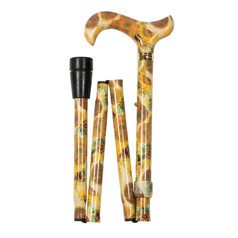 National Gallery Sunflowers Adjustable Folding Cane