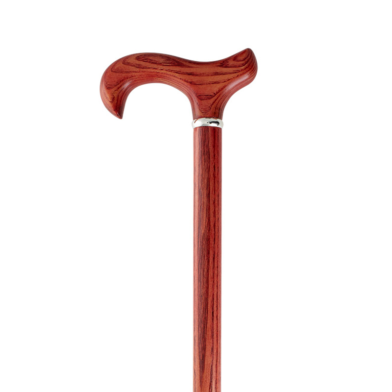 Short Height-Adjustable Mini Folding Red Floral Derby Walking Stick
