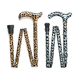 Animal Print Folding Walking Sticks