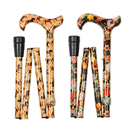 Art Print Folding Walking Sticks