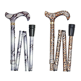 Patterned Folding Walking Sticks