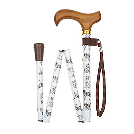 Wooden Handle Folding Walking Sticks