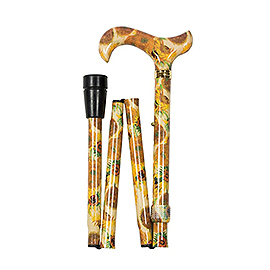 Yellow Folding Walking Sticks