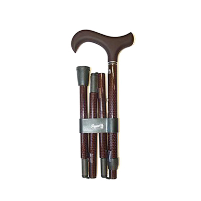 Adjustable Folding Cane with Claret Diamond Pattern