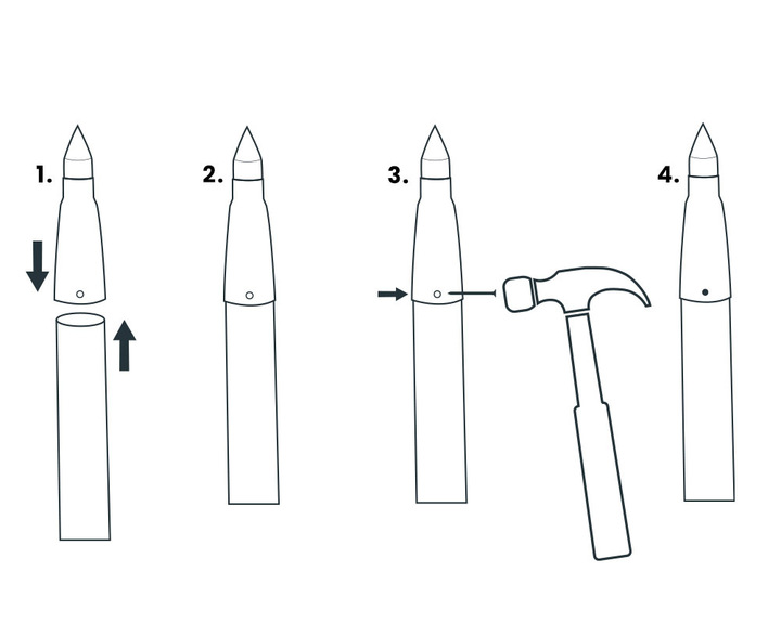 Nickel Alpine Spike Walking Stick Ferrule WalkingSticks.co.uk