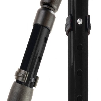 The crutch's height can be easily adjusted The crutch's height can be easily adjusted