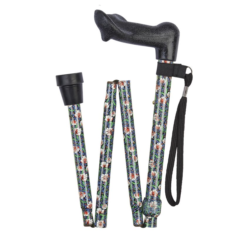 Height-Adjustable Folding Morris Anatomical Walking Stick