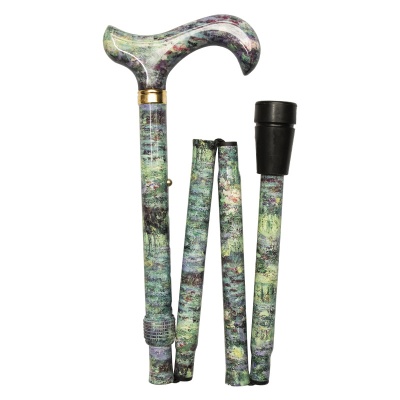 National Gallery Monet's Water-Lily Pond Derby Adjustable Folding Walking Stick