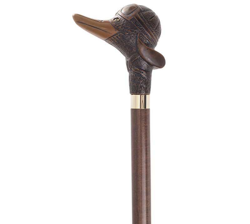 Brown Aviator Duck Head Walking Stick