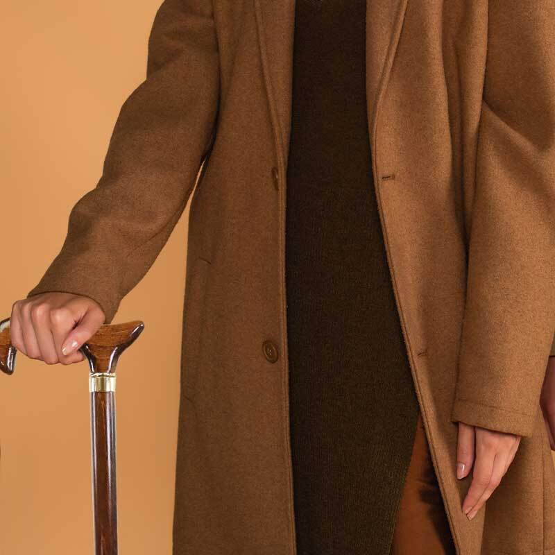 How To Accessorise a Brown Outfit With a Walking Stick
