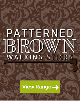Walking Sticks with a Patterned Brown Colour