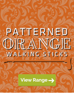 Browse Our Patterned Orange Walking Sticks