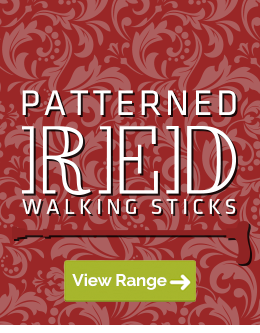 Browse Our Red Walking Sticks with Interesting Patterns