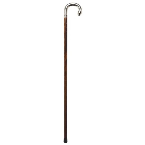 Beech Wood Cane with Nickel Crook