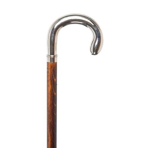 Beech Wood Cane with Nickel Crook