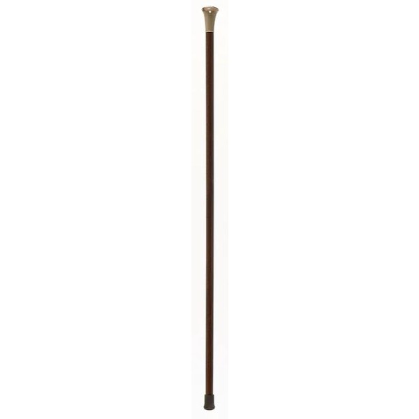 Brown Beechwood Cane with Imitation Horn Handle