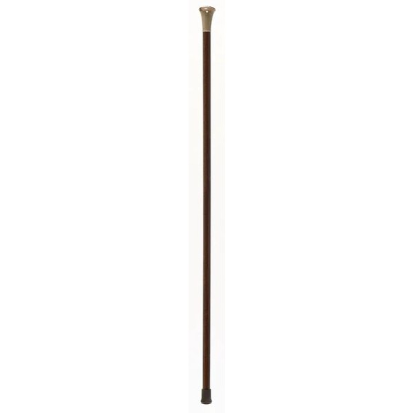 Brown Beechwood Cane with Imitation Horn Handle