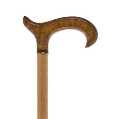 Scorched Beech Cane with Olive Wood Derby Handle