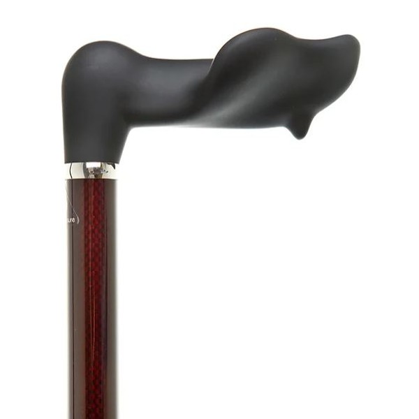 Telescopic Carbon Fibre Claret Cane with Fischer Handle (Right Handed)