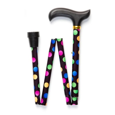 Adjustable Folding Smartie Derby Handle Walking Stick