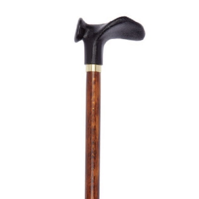 Wooden Anatomical-Handle Sturdy Walking Cane (Right Hand)