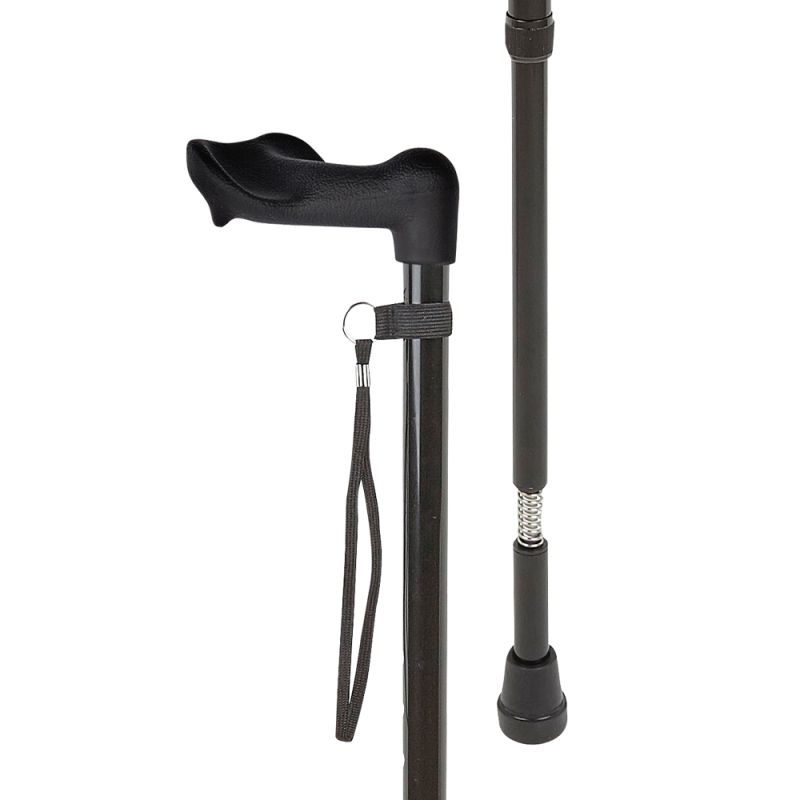 Anatomical Height-Adjustable Walking Stick with Shock Absorber