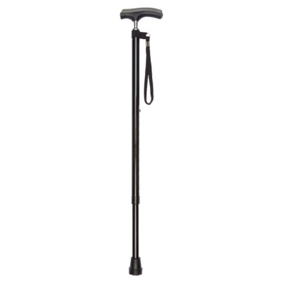 Black Adjustable Walking Stick with Comfy Grip