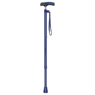 Dark Blue Adjustable Walking Stick with Comfy Grip