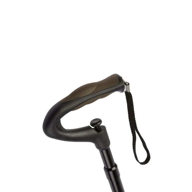 One Push Button Height-Adjustable Walking Stick