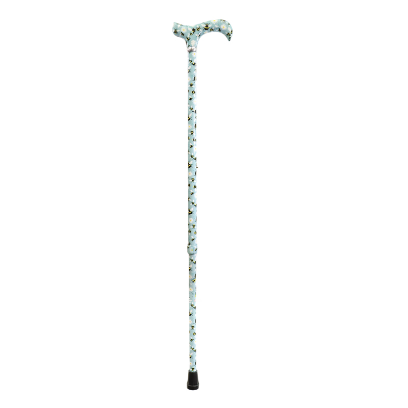 Adjustable Aluminium Derby Walking Stick with Bees Design