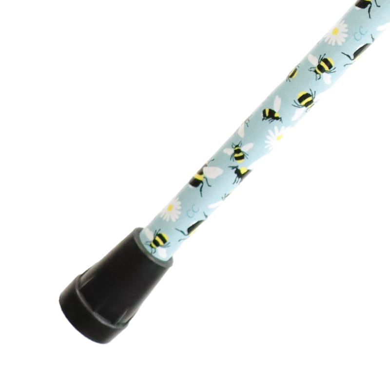 Adjustable Aluminium Derby Walking Stick with Bees Design