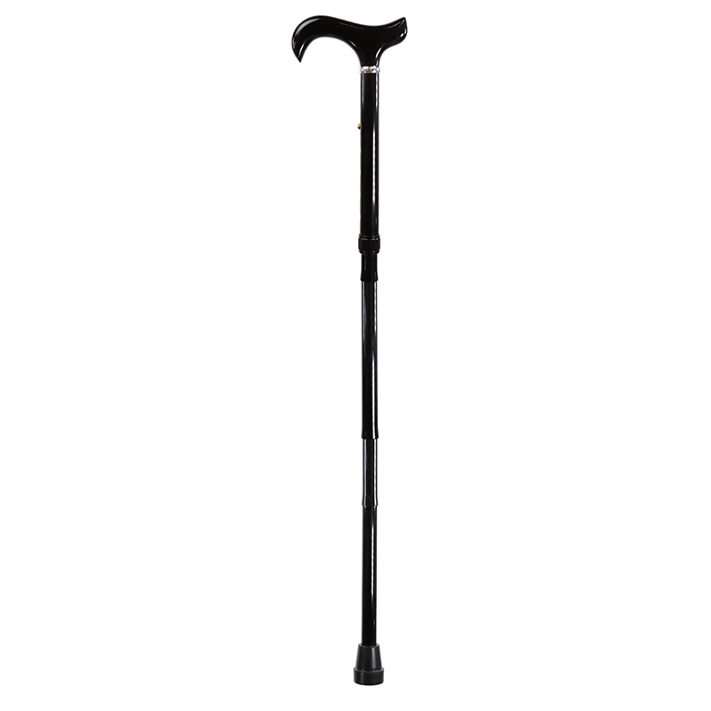 Adjustable Black Derby Extra Long Folding Walking Stick