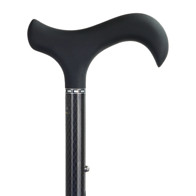 Adjustable Derby Folding Black Diamond Carbon Fibre Walking Stick