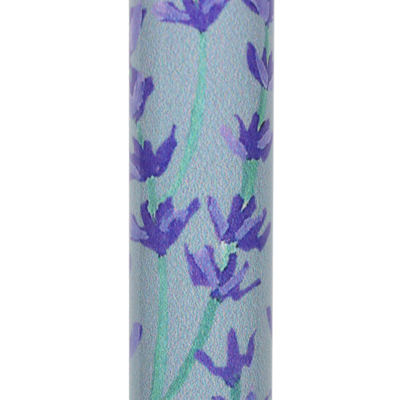 Adjustable Derby Walking Stick with Lavender Sprig Design