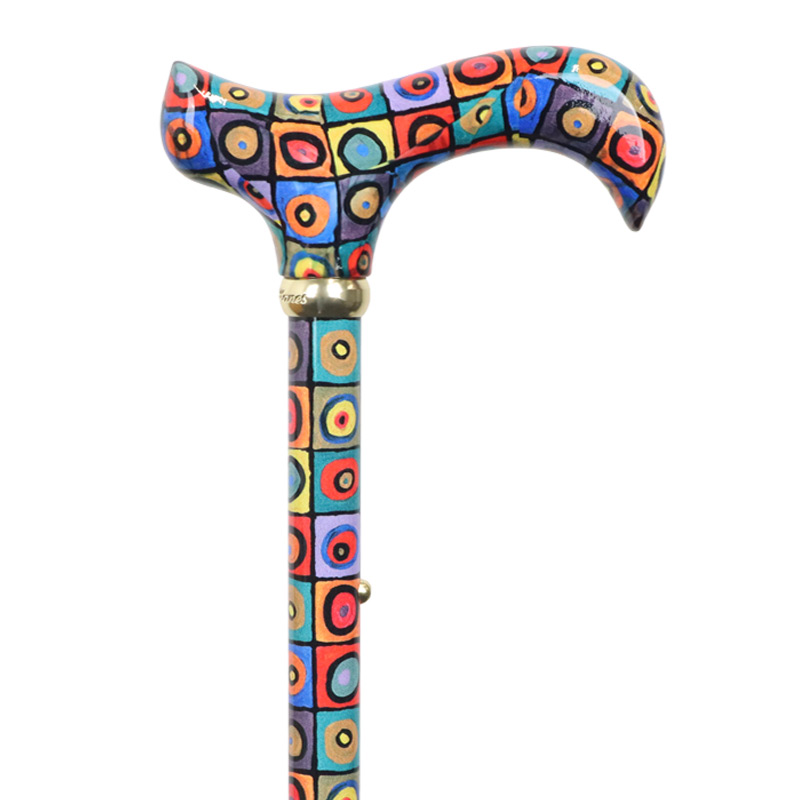 Adjustable Derby Walking Stick with Magic Circles Pattern