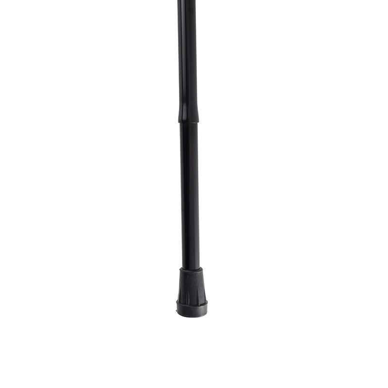 Adjustable Folding Black Crook Handle Walking Stick