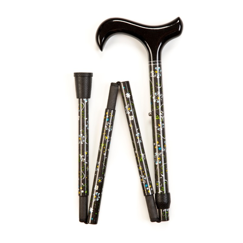 Adjustable Folding Carbon Fibre Ladies Walking Stick WalkingSticks.co.uk
