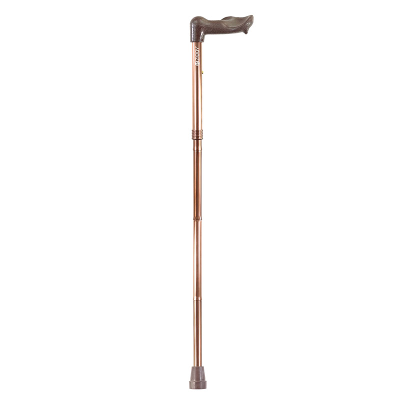 Adjustable Folding Matte Bronze Anatomical Walking Stick