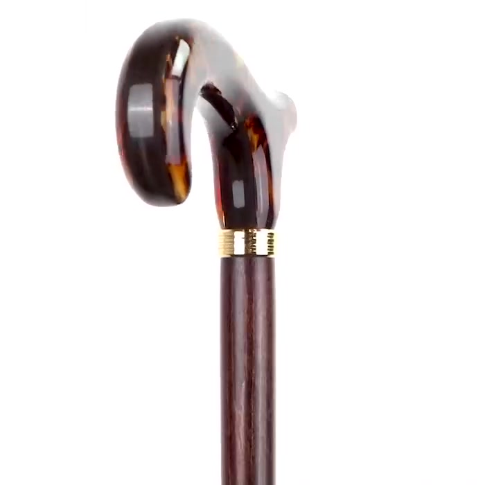 Beech Derby Cane with Leopard Print Handle
