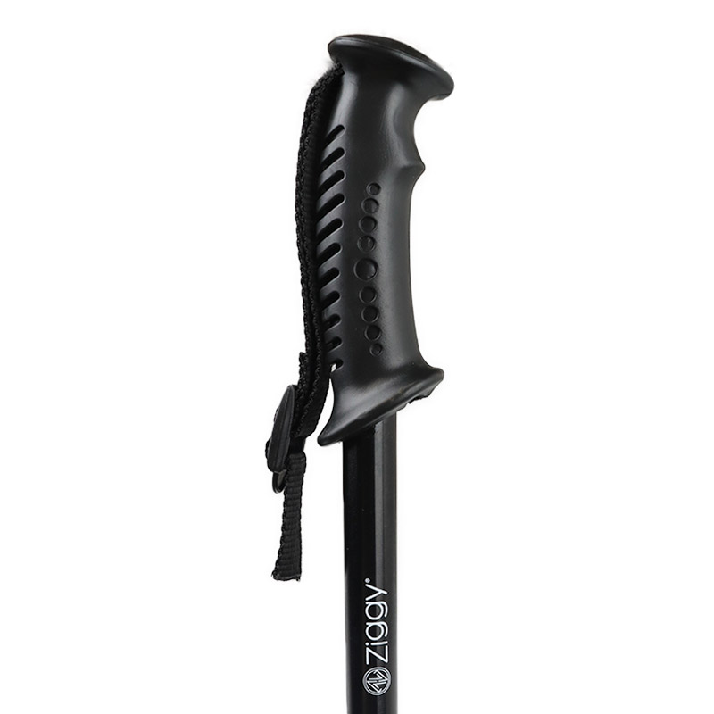 Black Height Adjustable Shock Absorbing Aluminium Hiking Pole