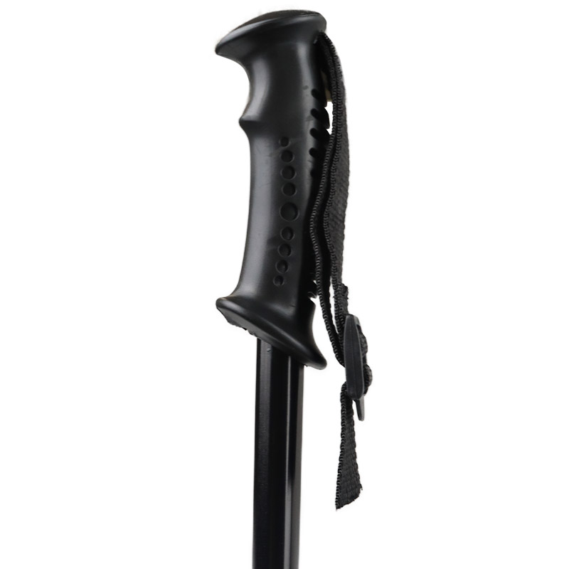 Black Height-Adjustable Shock-Absorbing Aluminium Hiking Pole