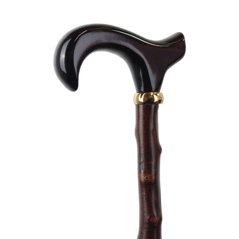 Derby Hickory Wood Walking Cane With Natural Finish