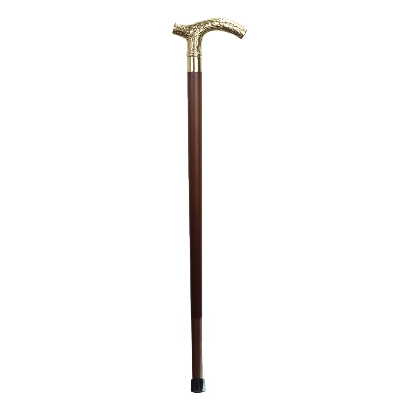 Brass Crutch Boxwood Walking Stick 