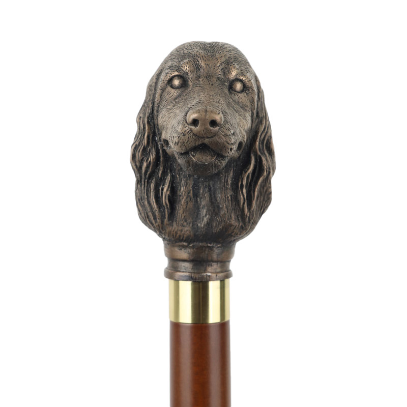 Bronze-Effect Cocker Spaniel Collectors' Walking Stick