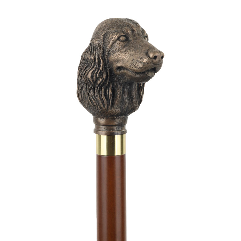 Bronze-Effect Cocker Spaniel Collectors' Walking Stick